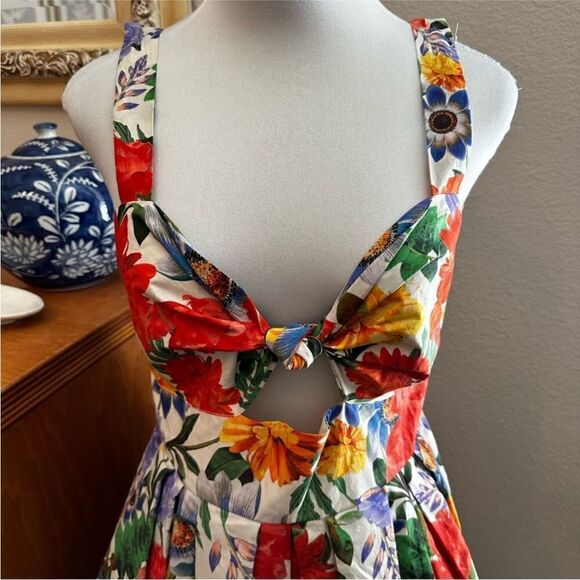 NWT Cara Cara Laurel Dress Egret Blossoms-L15 - Picture 7 of 12